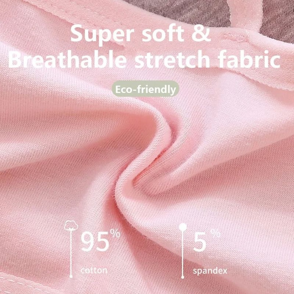 Cotton Girls Training Bra And Briefs Set Soft Wireless Underwear For Teen Girls 3