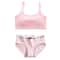 Cotton Girls Training Bra And Briefs Set Soft Wireless Underwear For Teen Girls 9