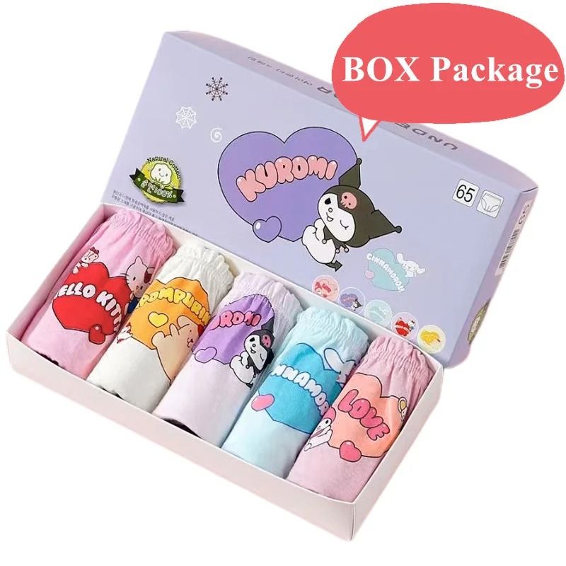 Girls Cotton Cartoon Character Underwear Set Soft Triangle Briefs For Kids 7