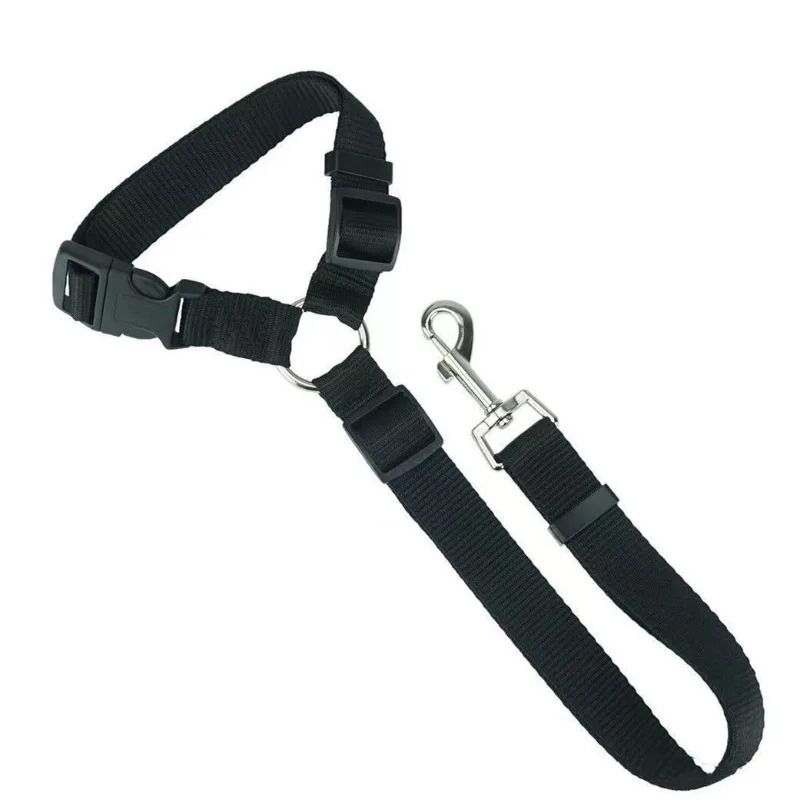 Adjustable Dog Car Seat Belt Nylon Leash Two In One Safety Harness 7