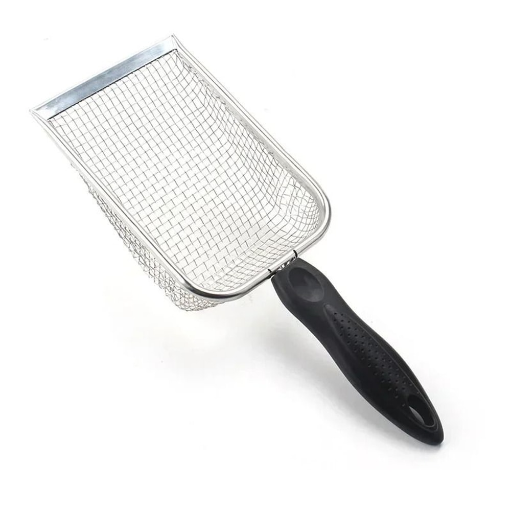 Stainless Steel Cat Litter Scoop Long Handle Metal Waste Shovel 2