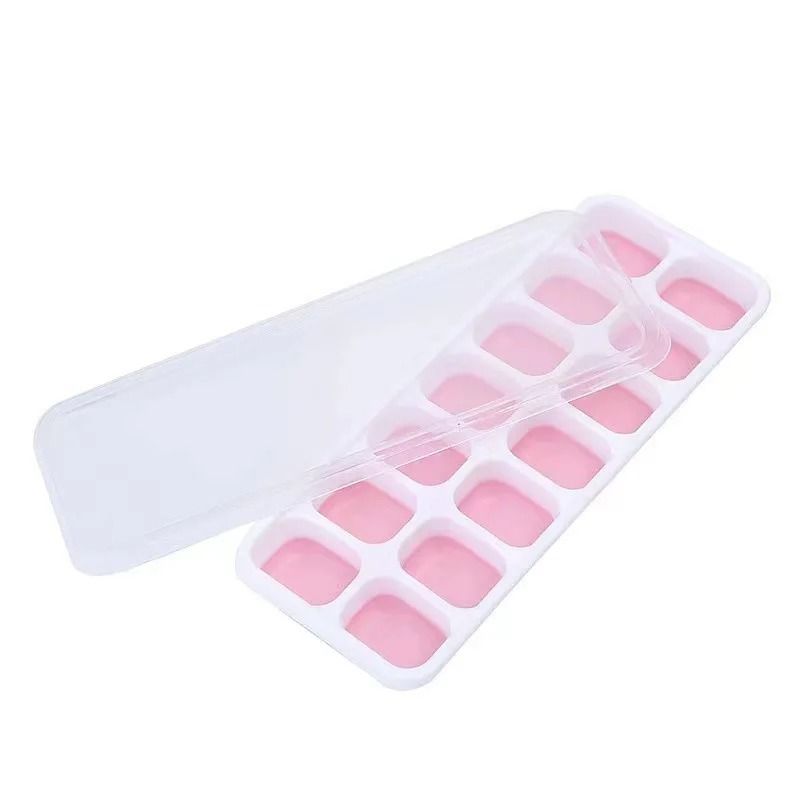 Silicone Ice Cube Tray With Lid 14 Grid Ice Mold For Freezer 7