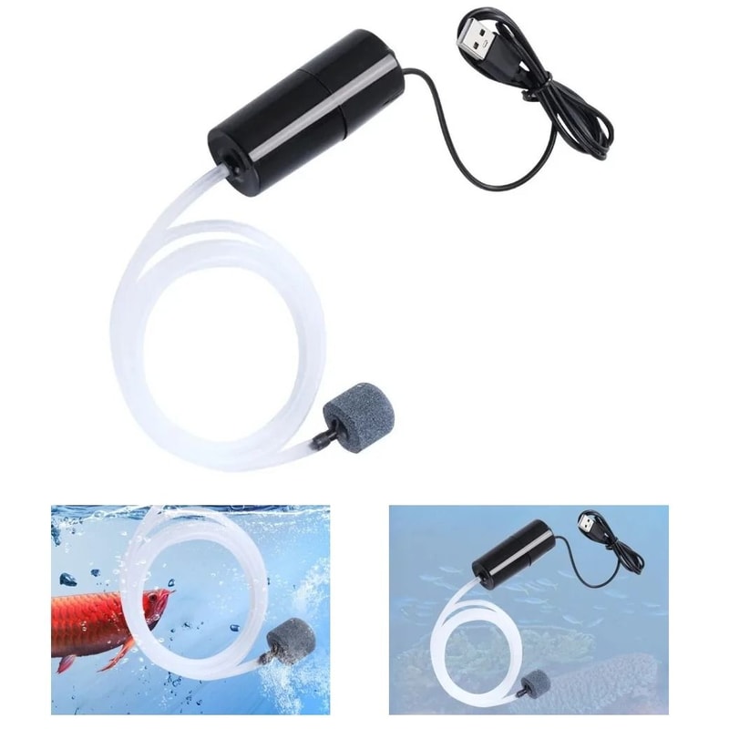 USB Aquarium Air Pump Mini Oxygenator Silent Aerator For Fish Tank 0
