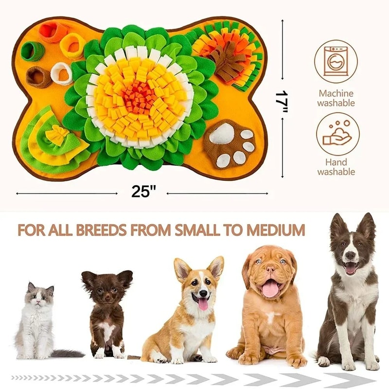 Large Snuffle Mat For Dogs Interactive Feeding And Stress Relief Training Mat 6