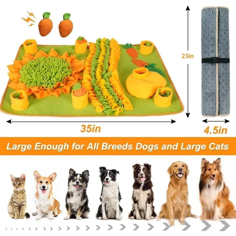 Large Snuffle Mat For Dogs Interactive Feeding And Stress Relief Training Mat 7