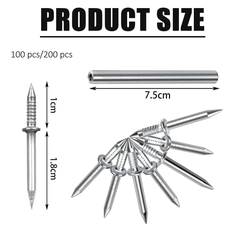Carbon Steel Non Marking Nails For Seamless Baseboard Installation Set 2