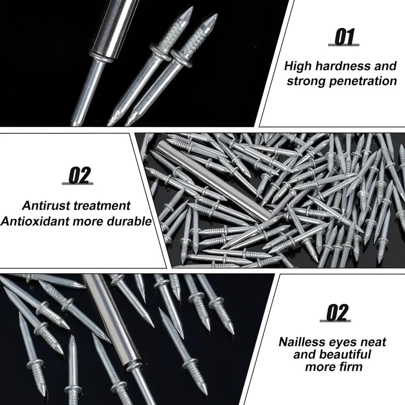 Carbon Steel Non Marking Nails For Seamless Baseboard Installation Set 6