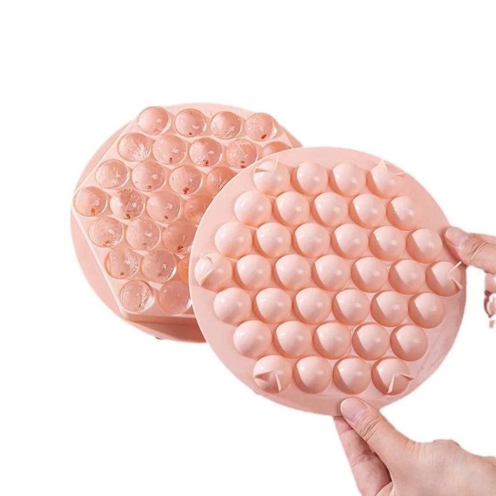 Round Ice Ball Mold Tray For Whiskey Frozen Popsicles And Ice Cubes 4