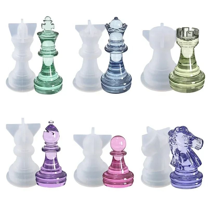 Silicone Chess Mold For DIY Epoxy Resin Casting Handmade Crafts 11