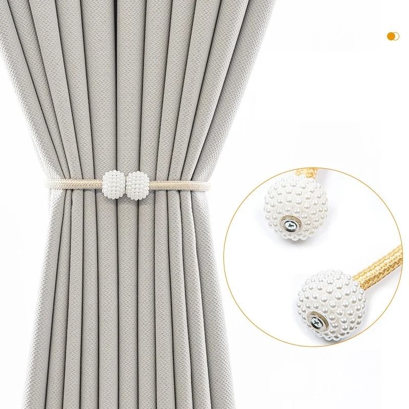 Pearl Magnetic Curtain Clip Tie Back Holder Decorative Curtain Buckle 0