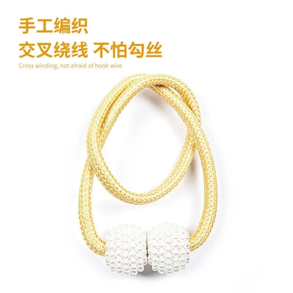 Pearl Magnetic Curtain Clip Tie Back Holder Decorative Curtain Buckle 1