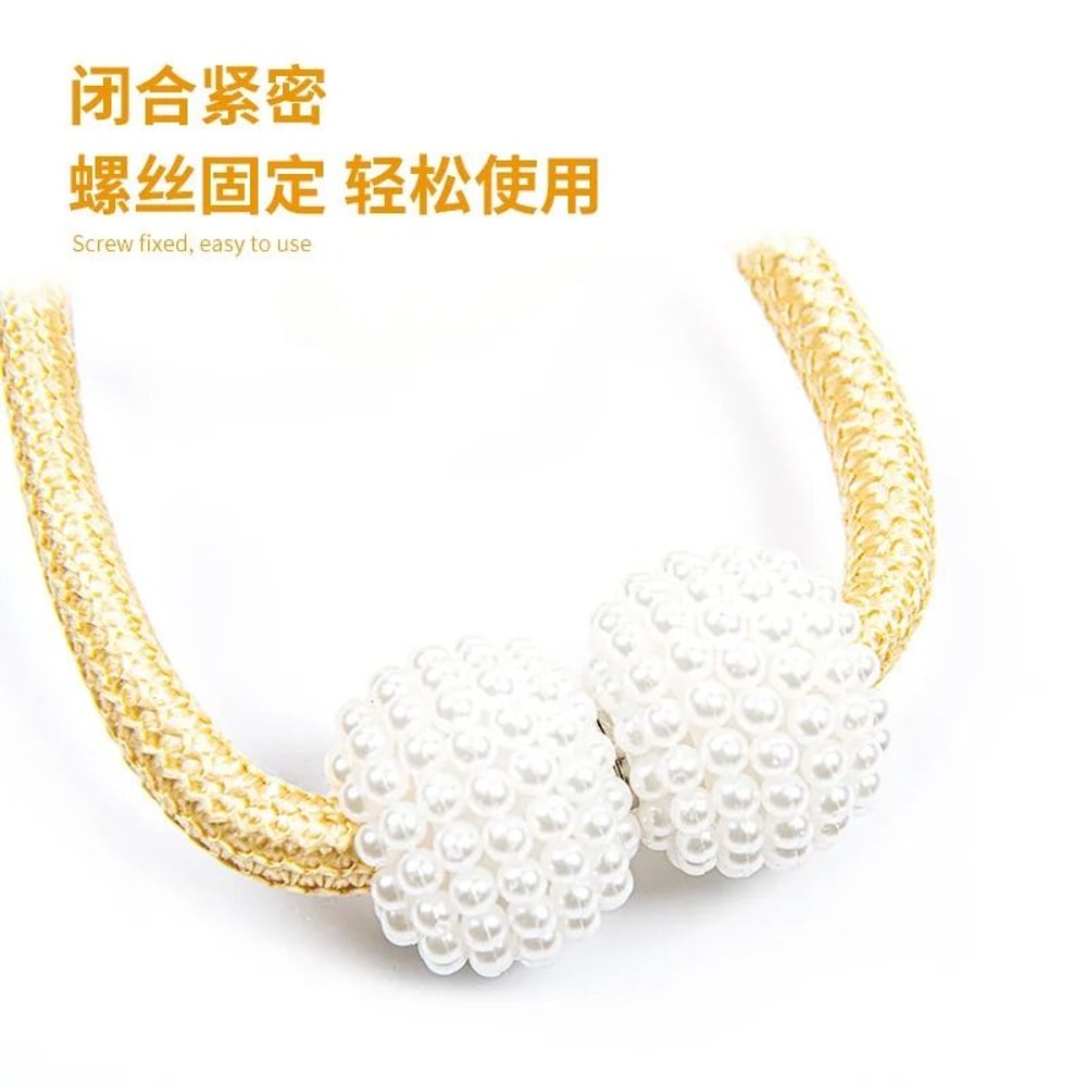 Pearl Magnetic Curtain Clip Tie Back Holder Decorative Curtain Buckle 2