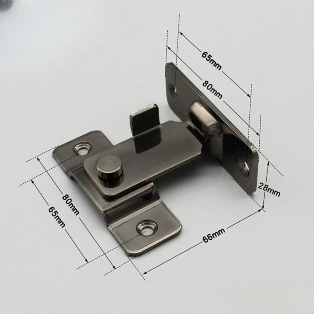 90 Degree Door Latch Stainless Steel Barn Door Hook Lock Hardware 9