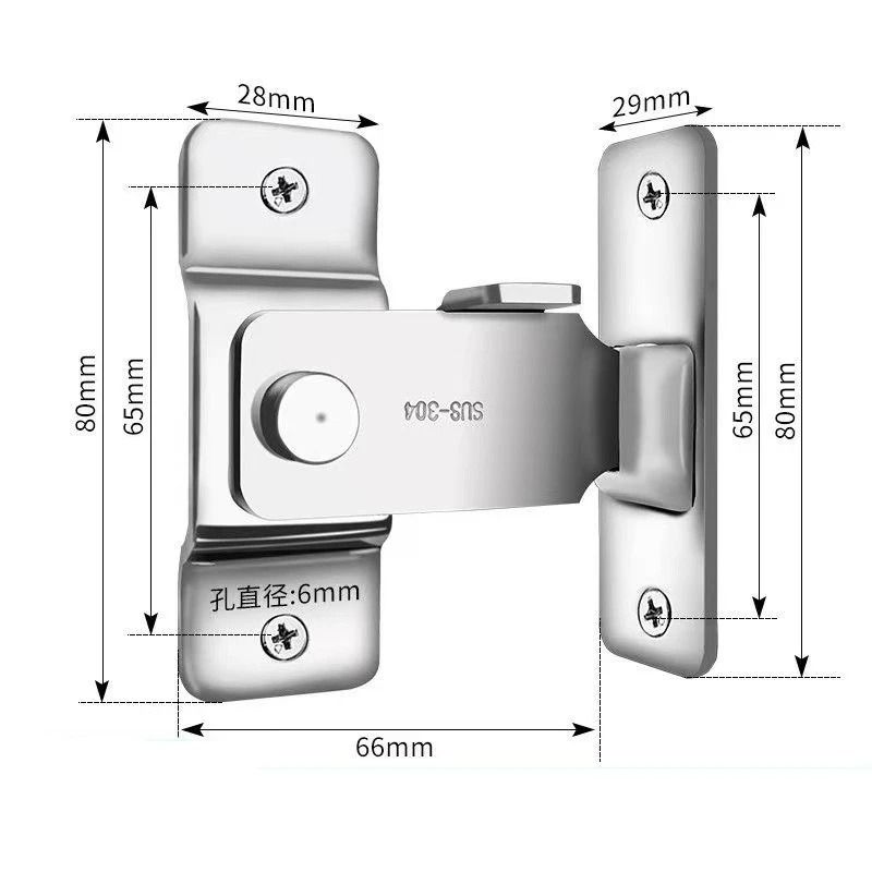 90 Degree Door Latch Stainless Steel Barn Door Hook Lock Hardware 8