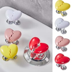 heart shaped toilet flush button decorative bathroom tank handle