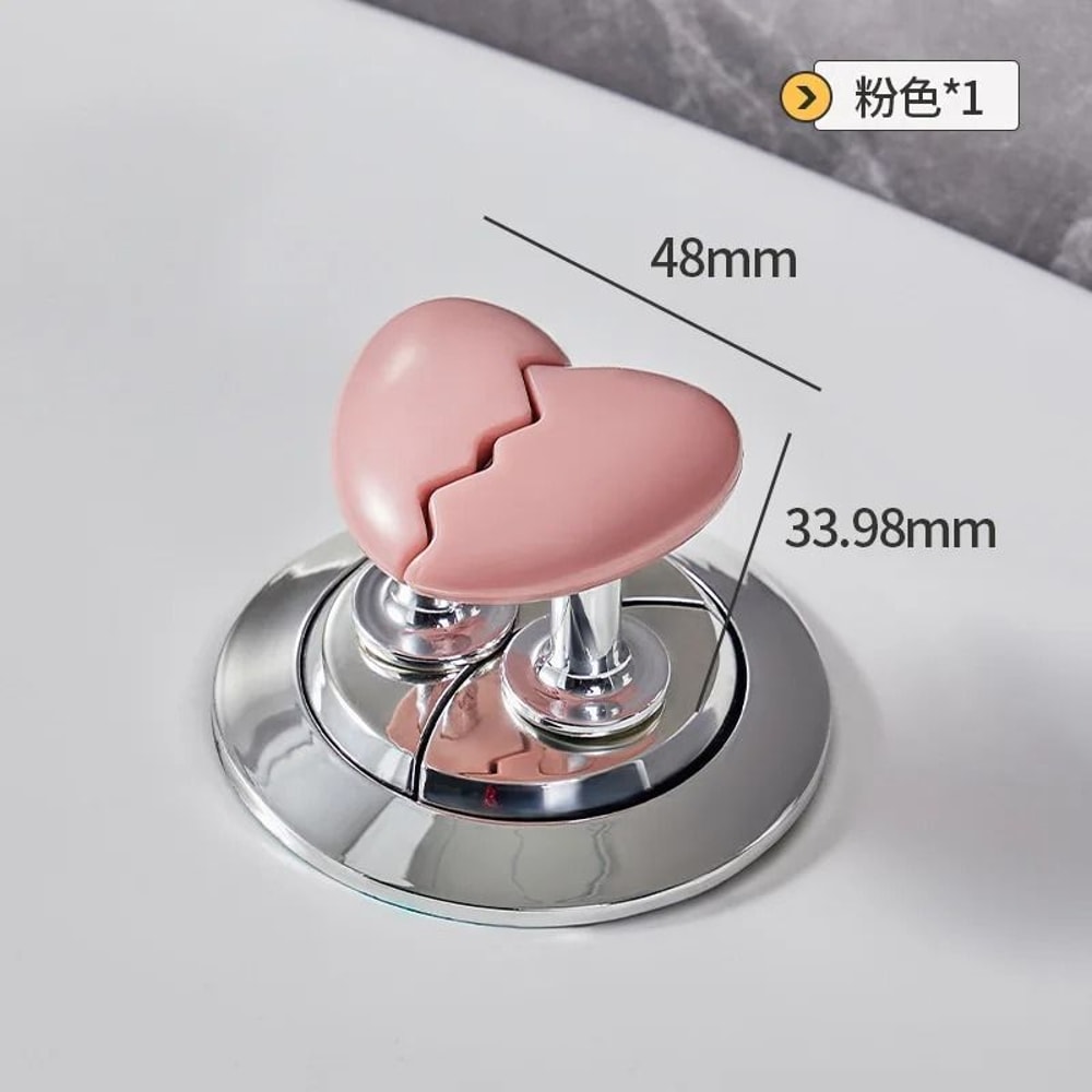 Heart Shaped Toilet Flush Button Decorative Bathroom Tank Handle 7
