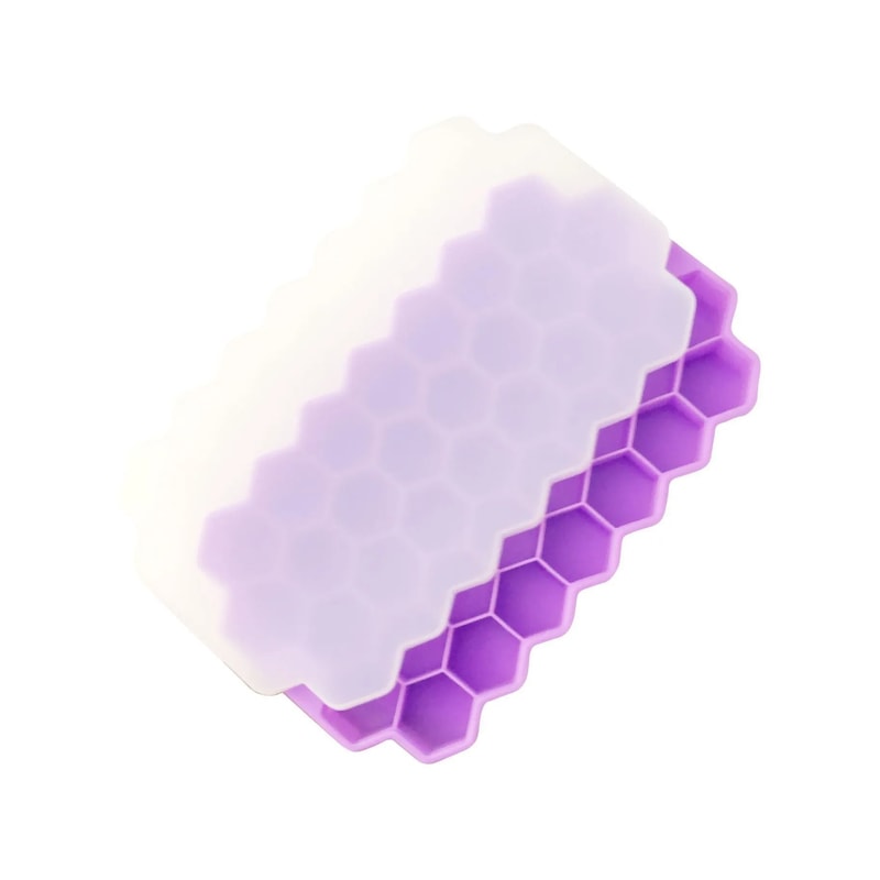 Honeycomb Silicone Ice Cube Mold 37 Cavity Reusable Ice Maker Tray 5