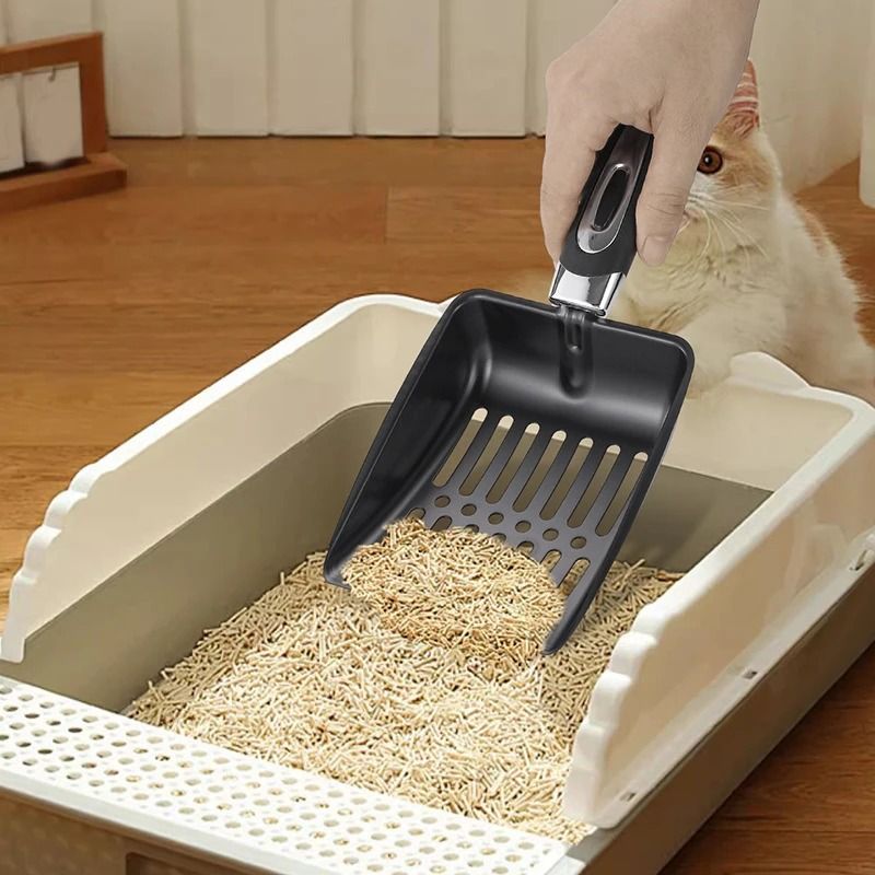 Stainless Steel Cat Litter Scoop Long Handle Pet Cleaning Shovel 1