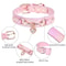 PU Pet Cat And Dog Collar With Rhinestone Heart Necklace Adjustable Design 1