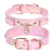 PU Pet Cat And Dog Collar With Rhinestone Heart Necklace Adjustable Design 4