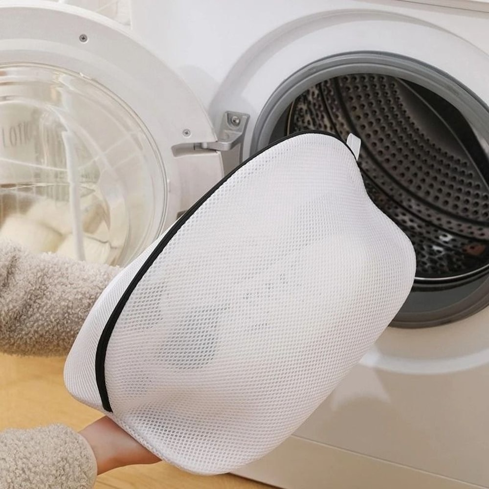 Mesh Shoe Washing Bag With Zipper For Sneakers Bras Socks And Delicates Laundry Protection Organize 3