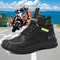 Mens Leather Motorcycle Riding Boots Breathable Anti Slip Wear Resistant Ankle Shoes 0