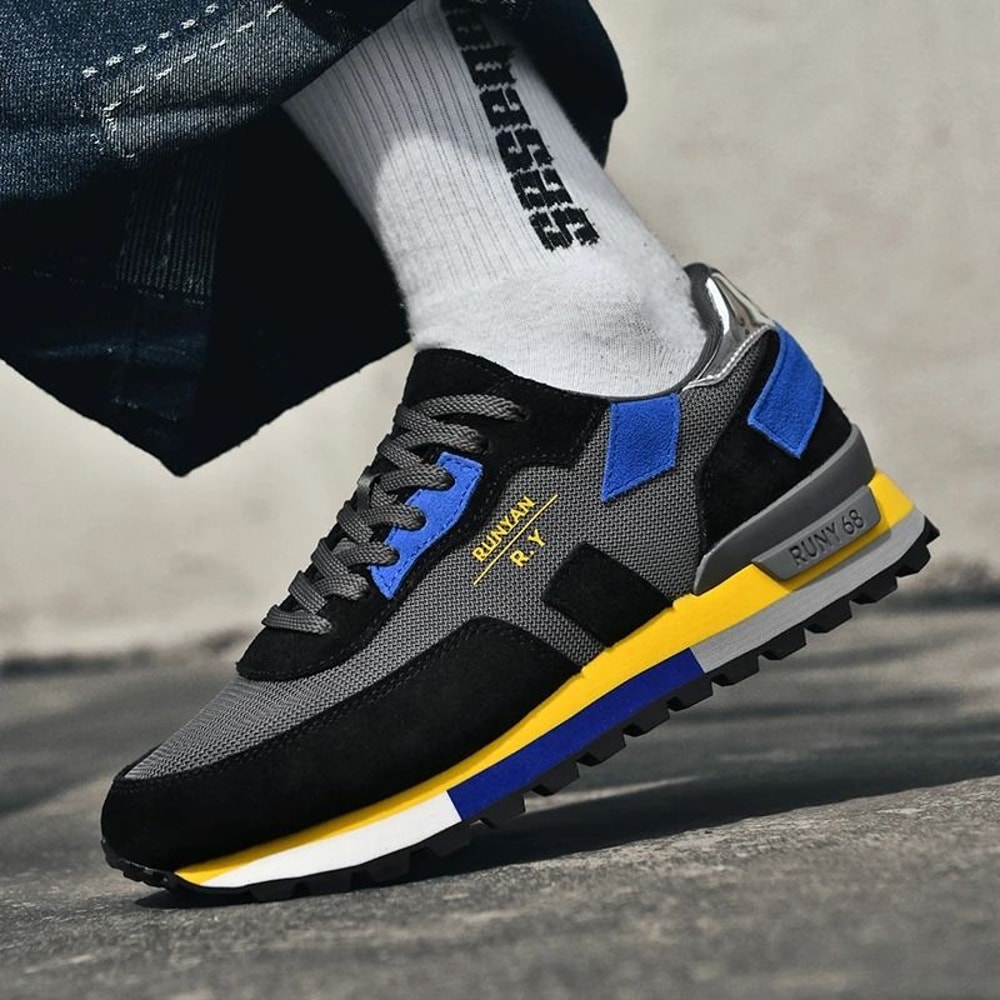 Mens Lightweight Breathable Running Sneakers Lace Up Mesh Walking Shoes 3