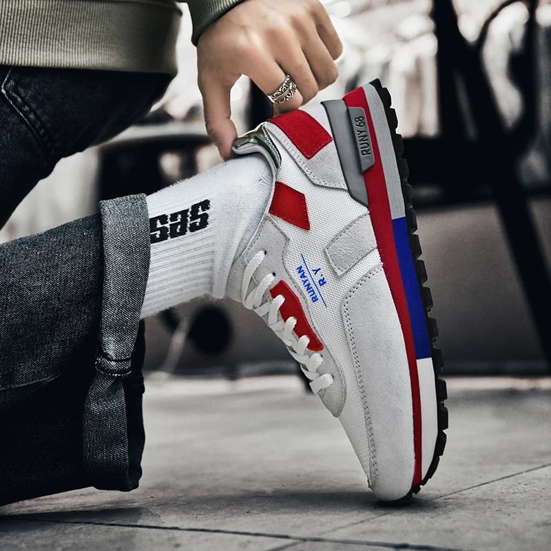 Mens Lightweight Breathable Running Sneakers Lace Up Mesh Walking Shoes 5