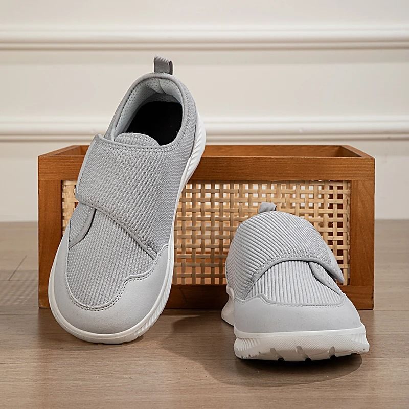 Womens Anti Slip Walking Shoes Soft Sole Velcro Breathable Casual Footwear 3