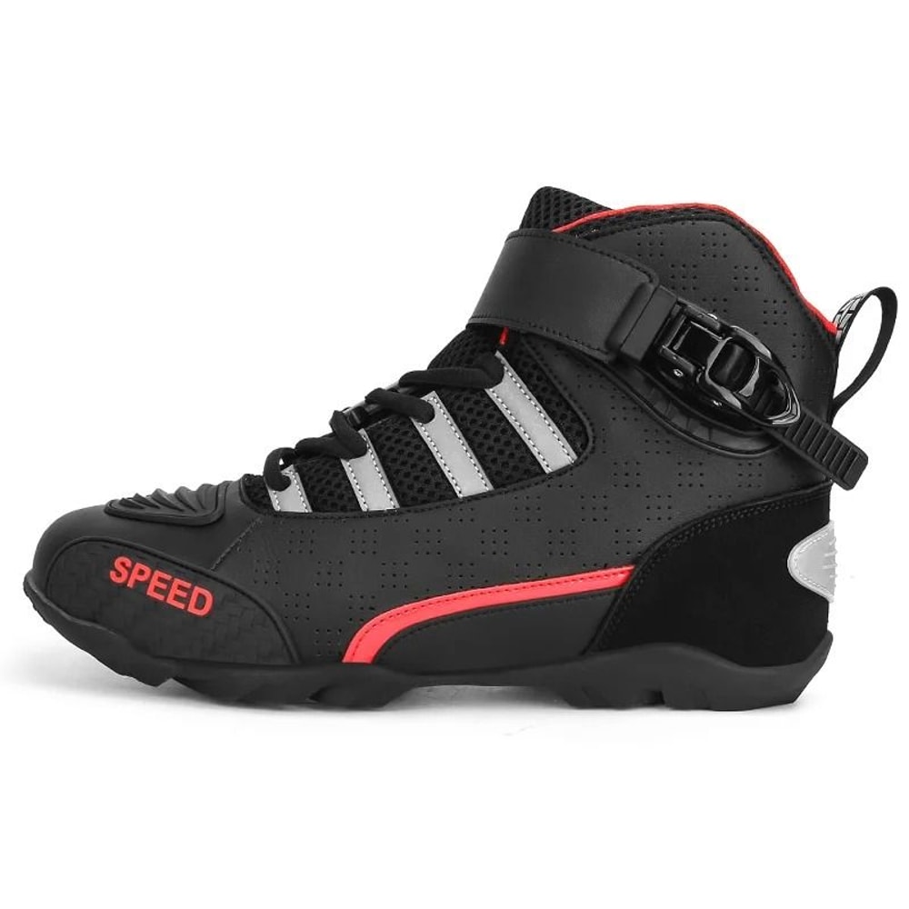 Mens Motorcycle Boots Leather Anti Slip Racing Ankle Riding Footwear 7