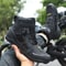 Mens Leather Motorcycle Boots Anti Slip Ankle Riding Footwear 2
