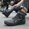 Mens Leather Motorcycle Boots Anti Slip Ankle Riding Footwear 3