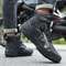 Mens Leather Motorcycle Boots Anti Slip Ankle Riding Footwear 5