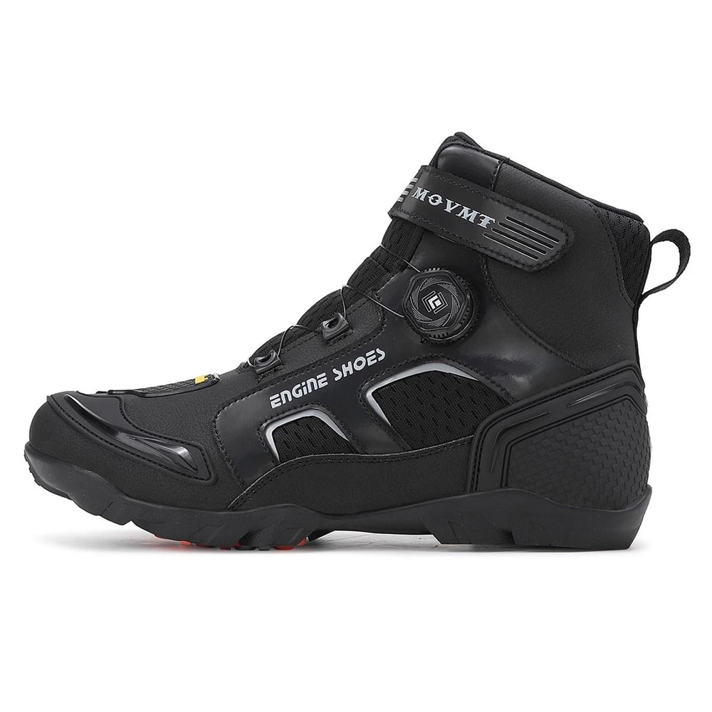 Mens Leather Motorcycle Boots Anti Slip Ankle Riding Footwear 6