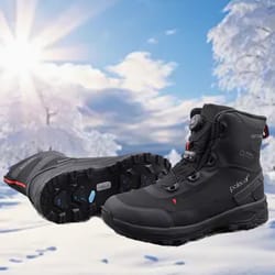 mens winter snow boots warm fur lined non slip ankle outdoor footwear