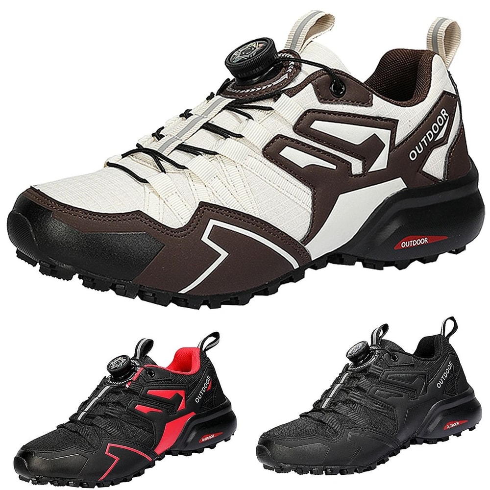 Mens Outdoor Hiking Shoes Breathable Strap Design Trail And Jogging Footwear 0
