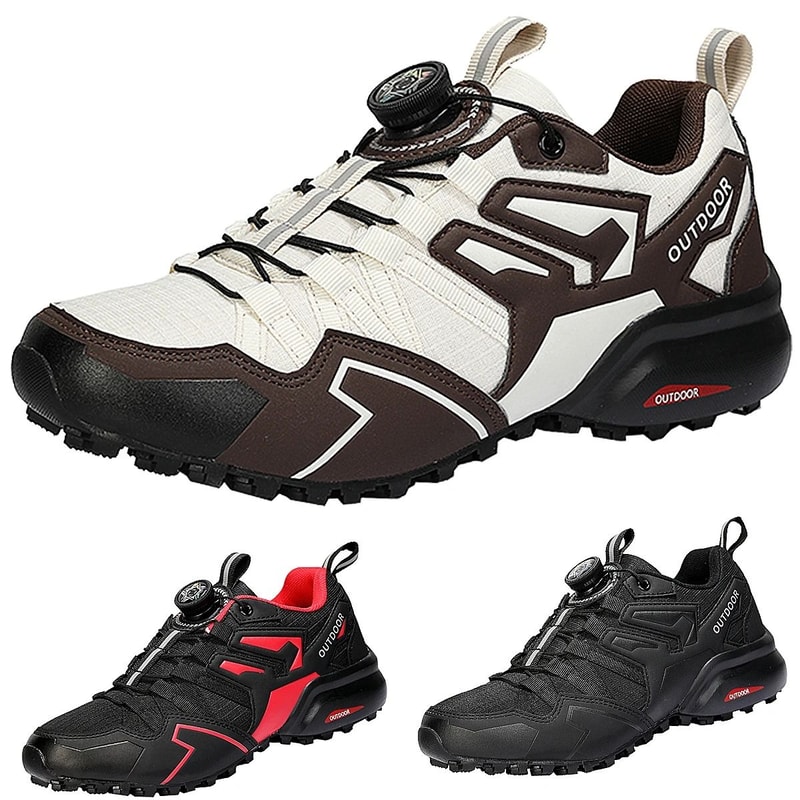 Mens Outdoor Hiking Shoes Breathable Strap Design Trail And Jogging Footwear 0