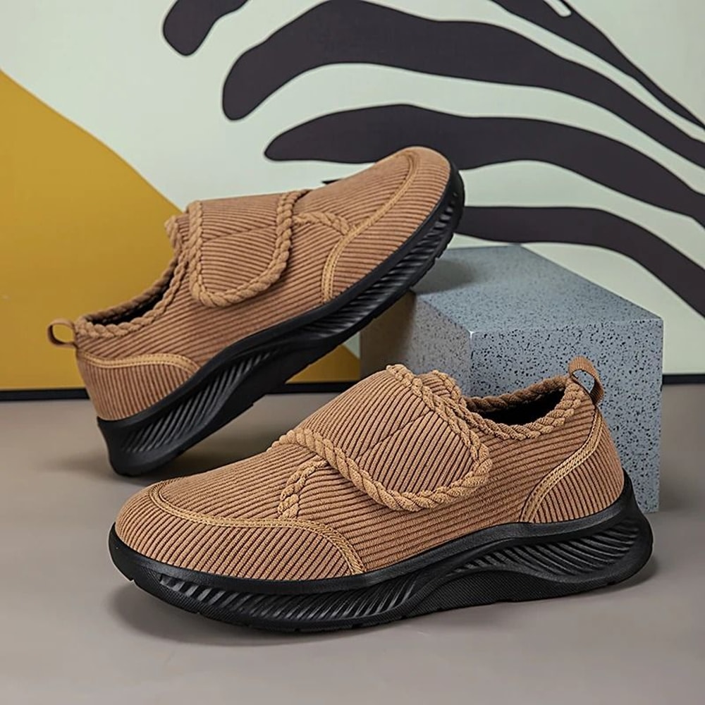 Unisex Casual Walking Shoes Lightweight Anti Slip Plush Warm Comfort Footwear 3