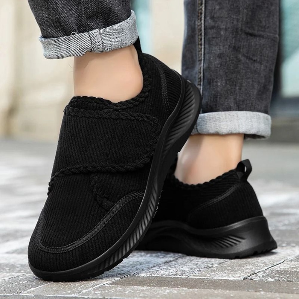 Unisex Casual Walking Shoes Lightweight Anti Slip Plush Warm Comfort Footwear 4