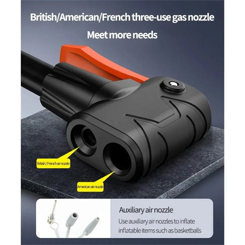 Portable Mini Bicycle Pump For Mountain And Road Bike Tires 3