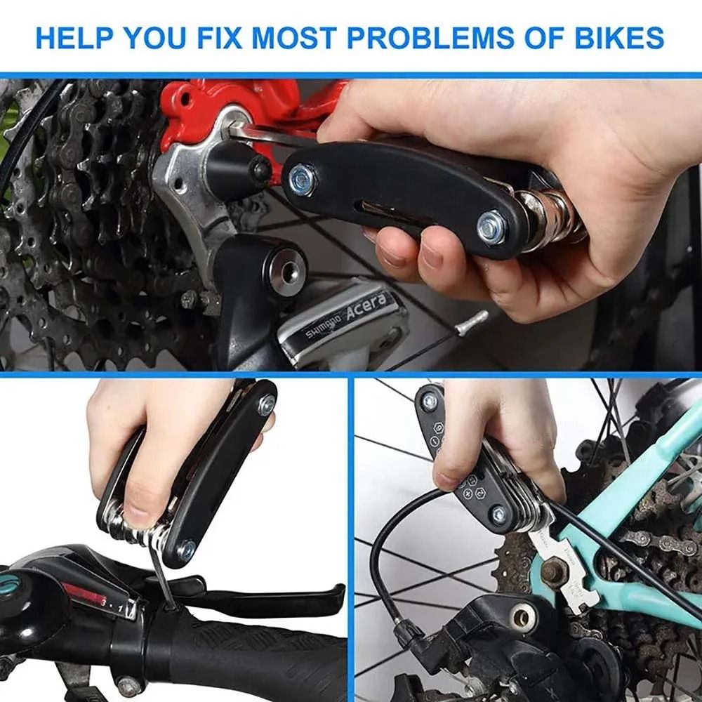 16 In 1 Bicycle Multi Tool Portable Wrench Screwdriver Repair Tool Set 4