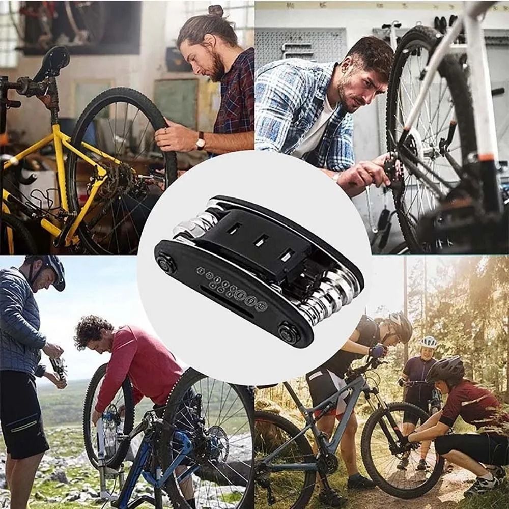 16 In 1 Bicycle Multi Tool Portable Wrench Screwdriver Repair Tool Set 5
