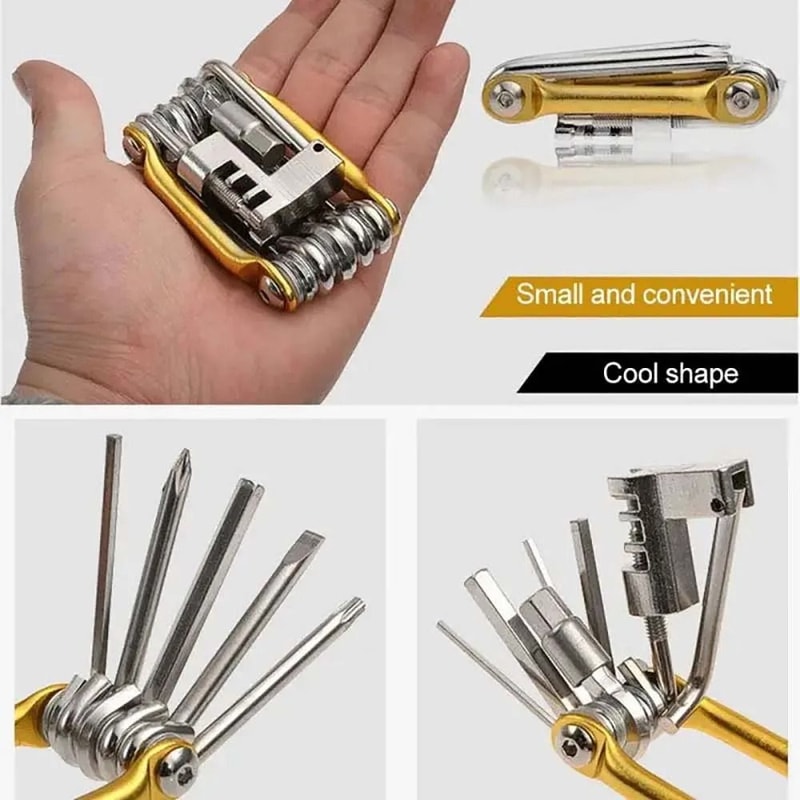 11 In 1 Bicycle Repair Tool Kit Multifunction Bike Wrench And Screwdriver Set 3
