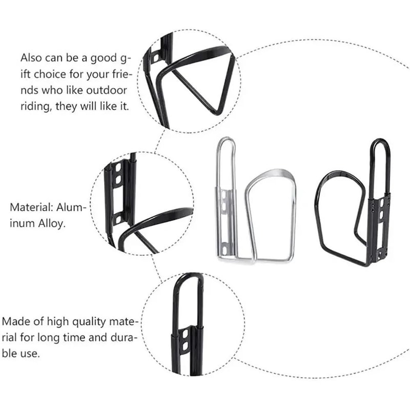 Adjustable Aluminum Bicycle Water Bottle Holder Cage For Mountain And Folding Bikes 2