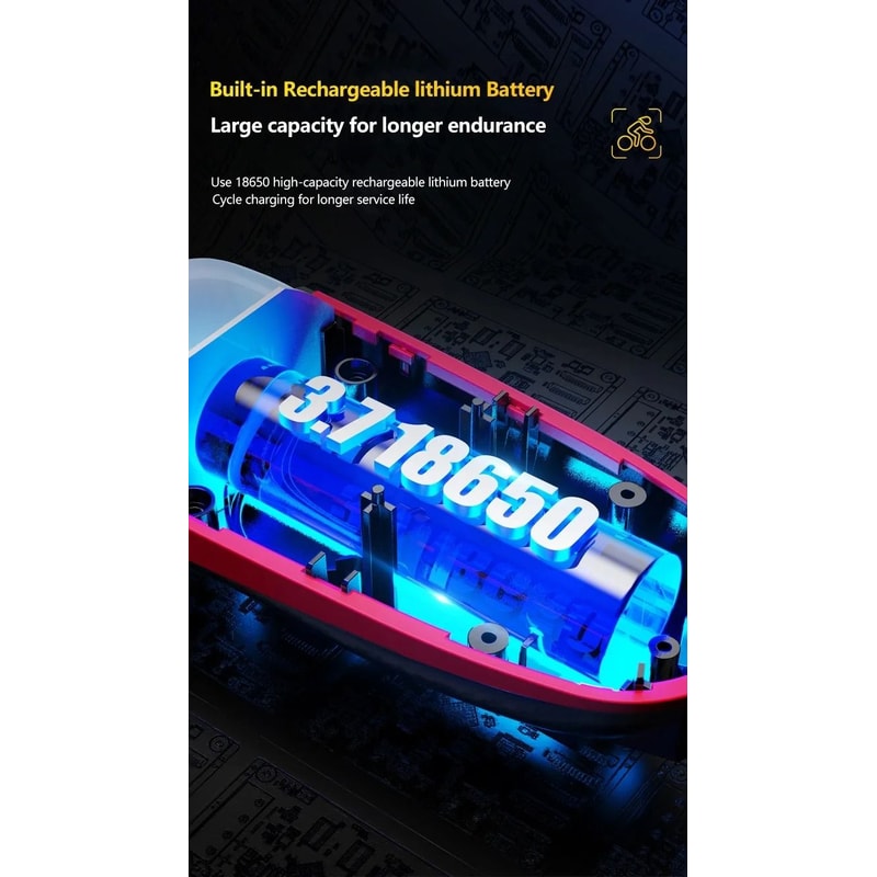 Solar Rechargeable Bicycle Headlight With Horn And LED Front Lamp For Road And Mountain Bikes 3