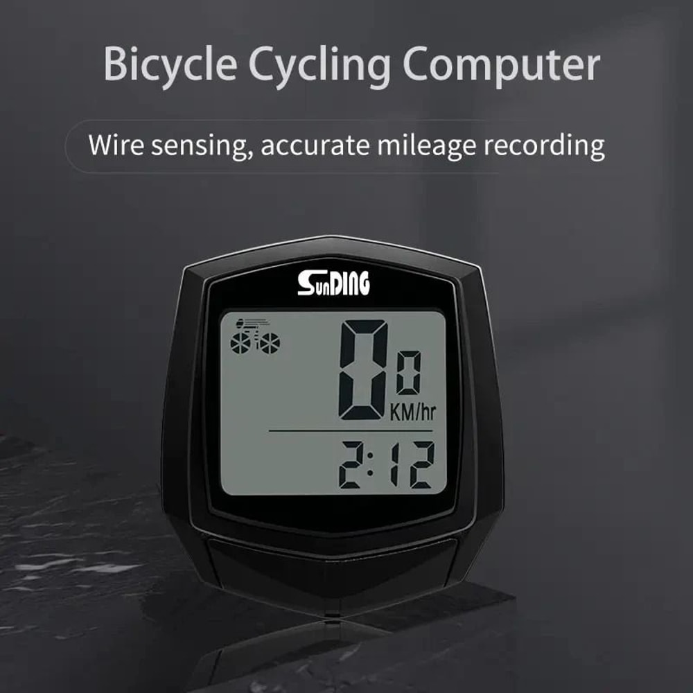 Wired Bicycle Cycling Computer With LCD Display Odometer Speedometer And Multi Function Ride Tracke 1