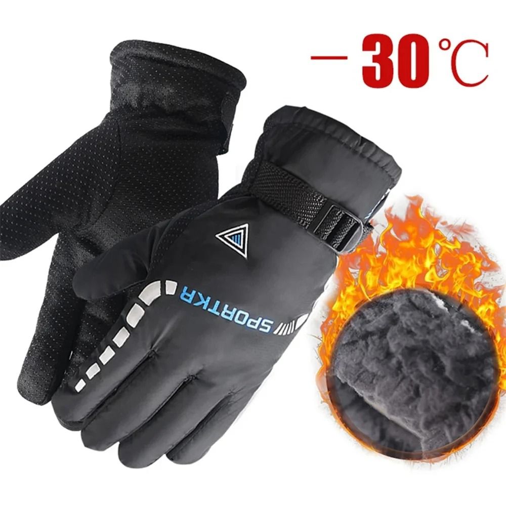 Winter Full Finger Gloves For Men And Women Warm Fleece Windproof Waterproof Non Slip Outdoor Glove 1