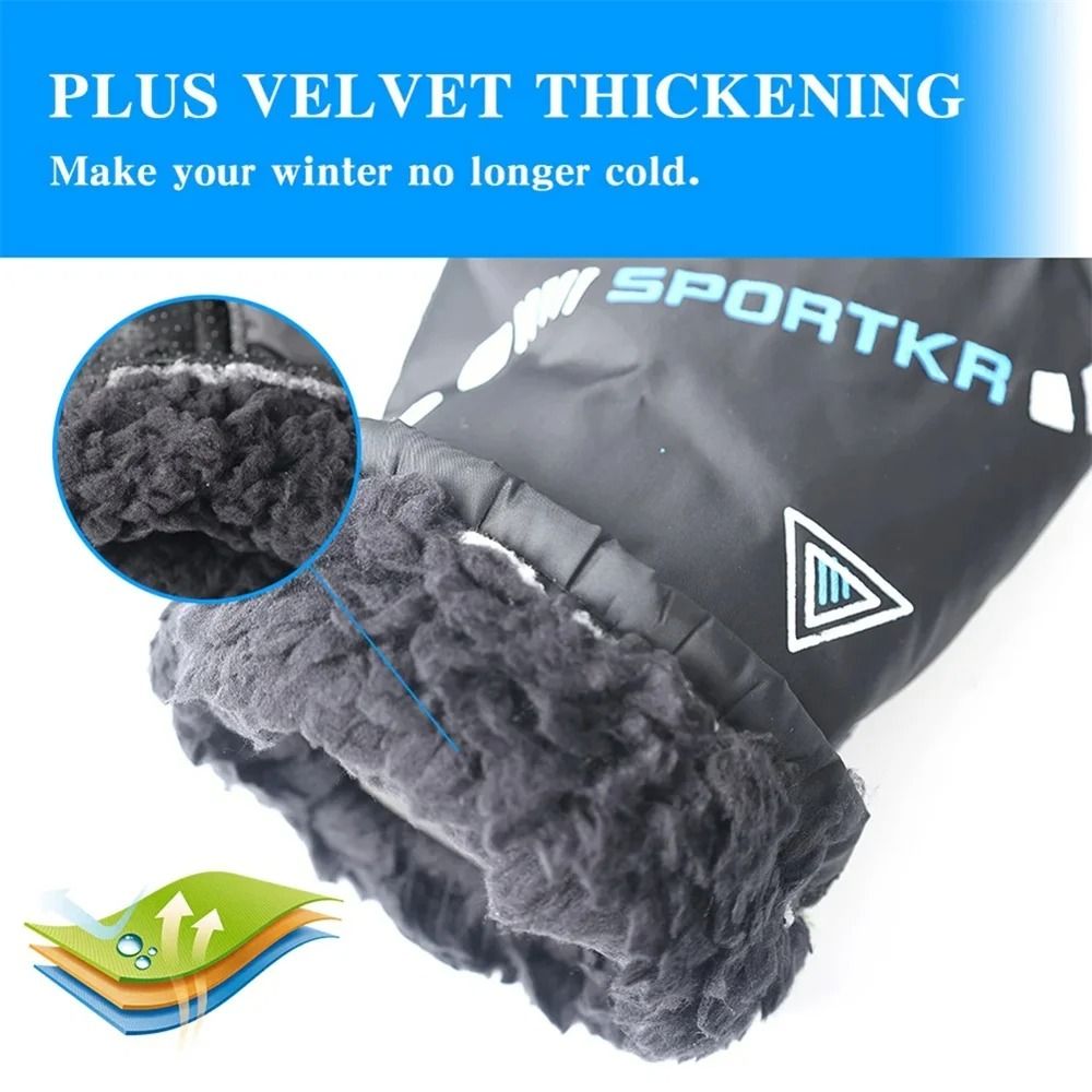 Winter Full Finger Gloves For Men And Women Warm Fleece Windproof Waterproof Non Slip Outdoor Glove 3