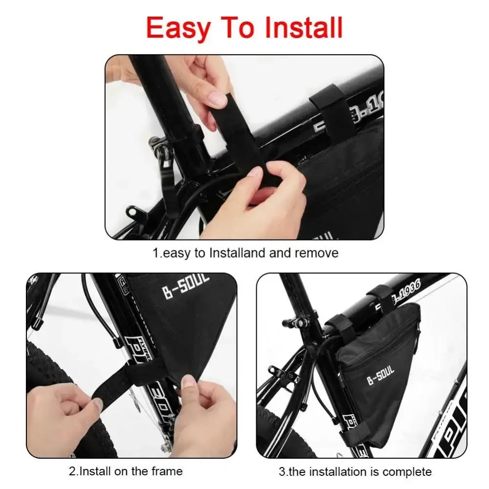 Waterproof Bike Frame Triangle Bag Front Tube Handlebar Storage Pouch For Cycling Essentials 1