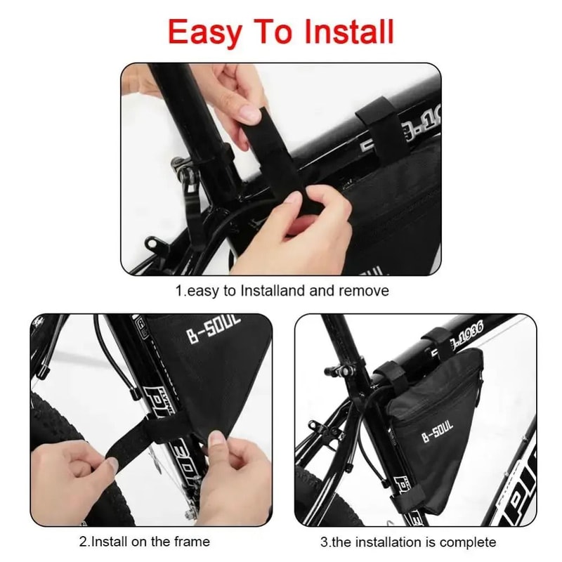 Waterproof Bike Frame Triangle Bag Front Tube Handlebar Storage Pouch For Cycling Essentials 1